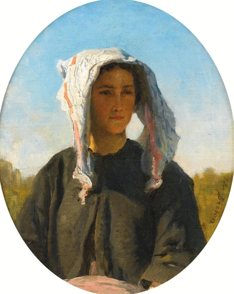 Ritratto di una giovane contadina di Bordeaux (studio per La vendemmia a Château - Lagrange)
